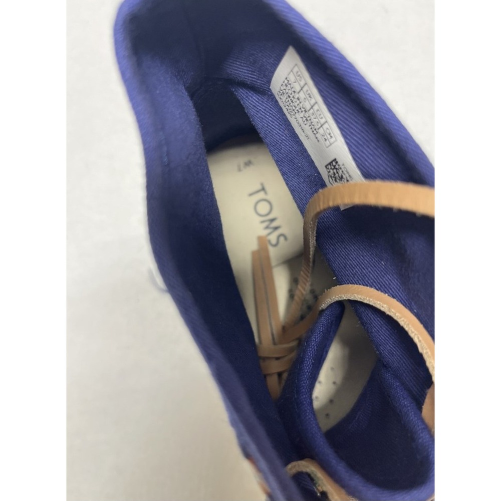 TOMS Floral Print High-Top Sneakers Blue‎ Size 7 Ortholite New - Picture 8 of 8